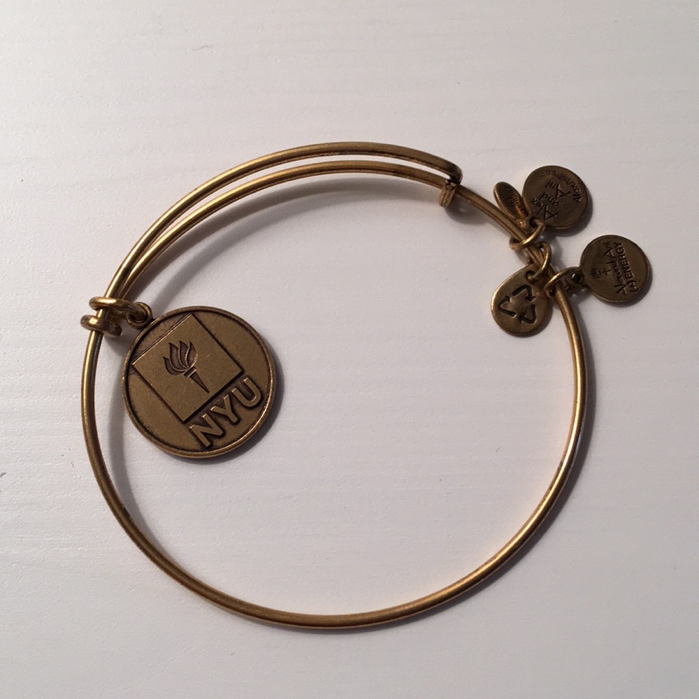 Alex and Ani Gold NYU Charm Bracelet